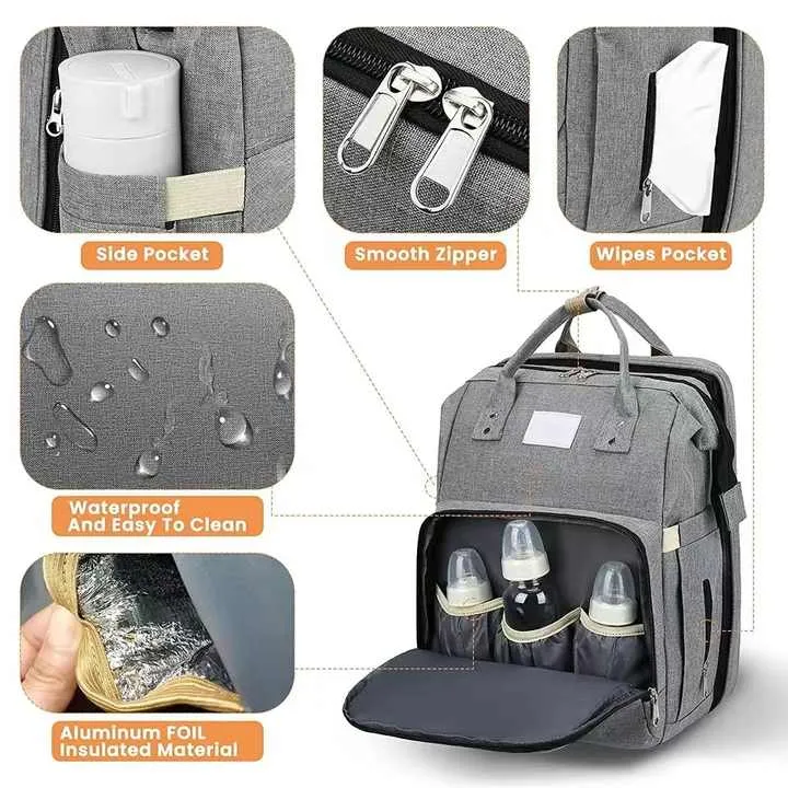 سرير أطفال عصري محمول قابل للطي مضاد للماء -  Modern Portable Foldable Waterproof Baby Bed