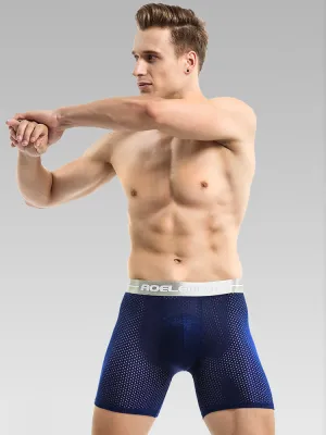 2 Pack Mesh Ice Silk Moisture Wicking Sport Boxer Underwear