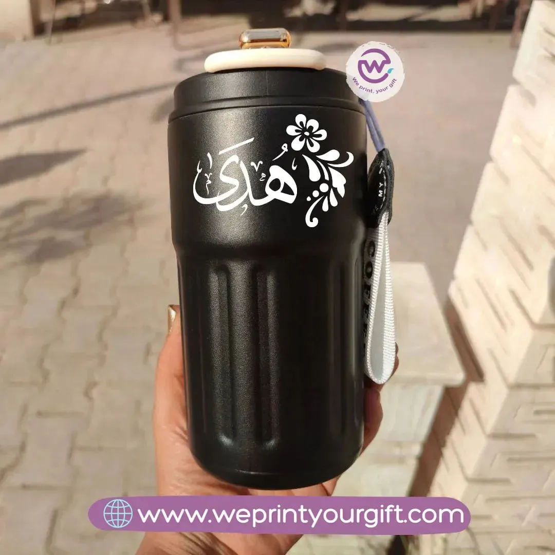 Coffee Thermos With Temperature Display-Names