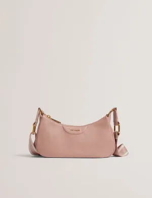 Essiy Webbing Leather Crossbody Bag Dusky-Pink