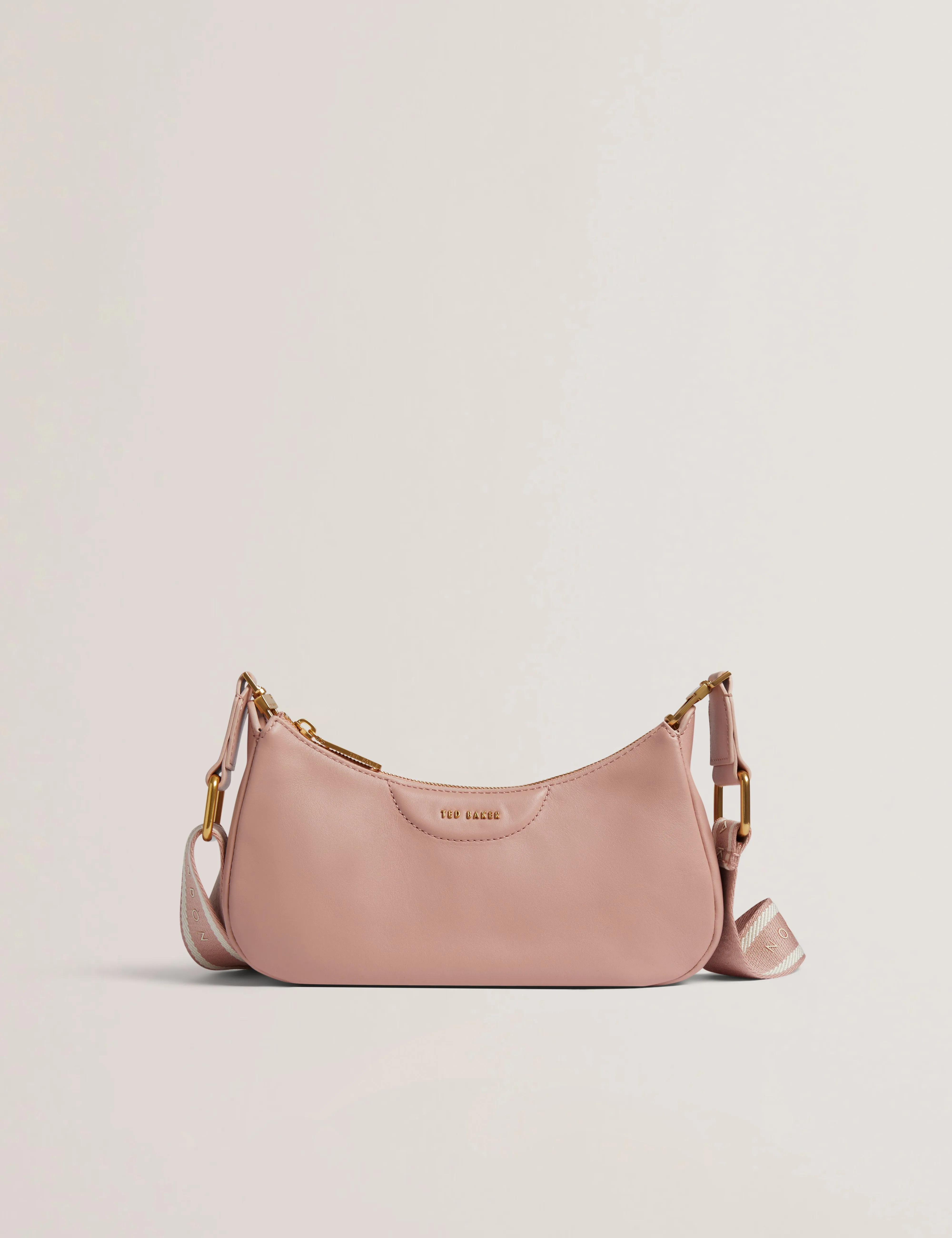 Essiy Webbing Leather Crossbody Bag Dusky-Pink