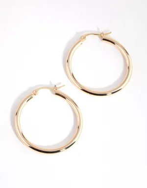 Gold Plated Large Hoop Earrings