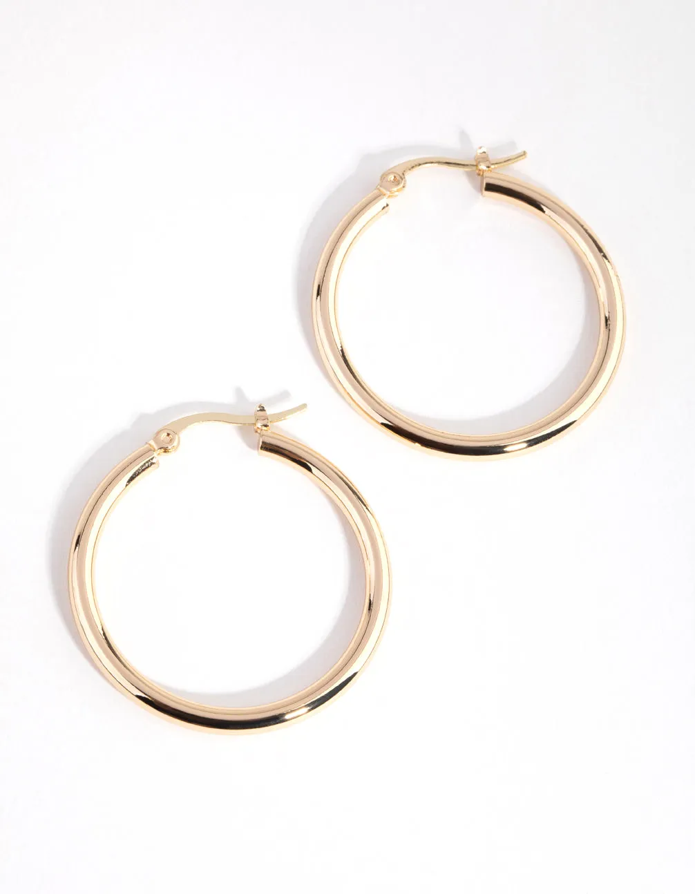 Gold Plated Large Hoop Earrings