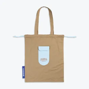 GOODPAIR SOCKS | WAWW LIPATO | Khaki | Pocketable Embroidery Drawstring Bag