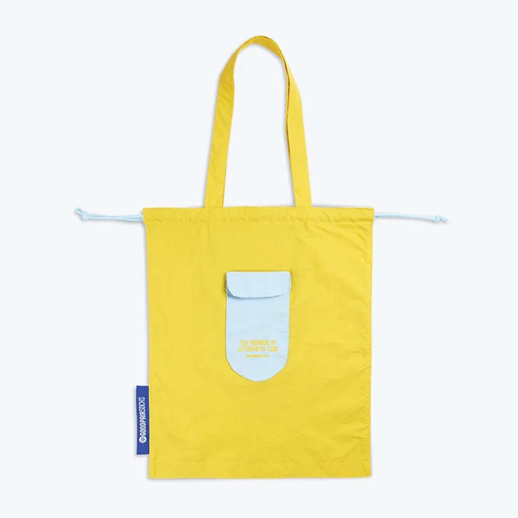 GOODPAIR SOCKS | WAWW LIPATO | Mustard | Pocketable Embroidery Drawstring Bag