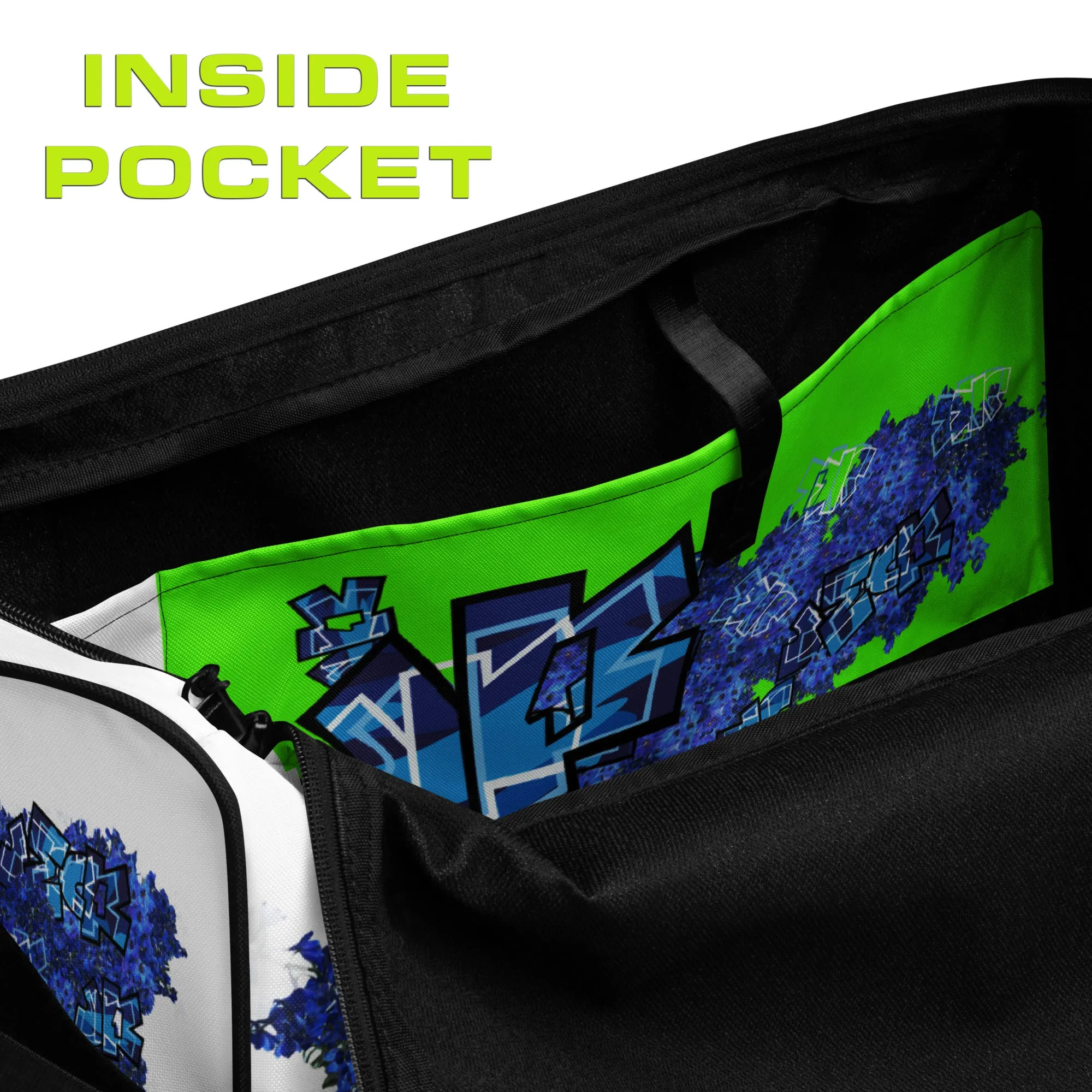 GYM DUFFLE BAG (Premium):  DELPHINIUMS BOUQUET