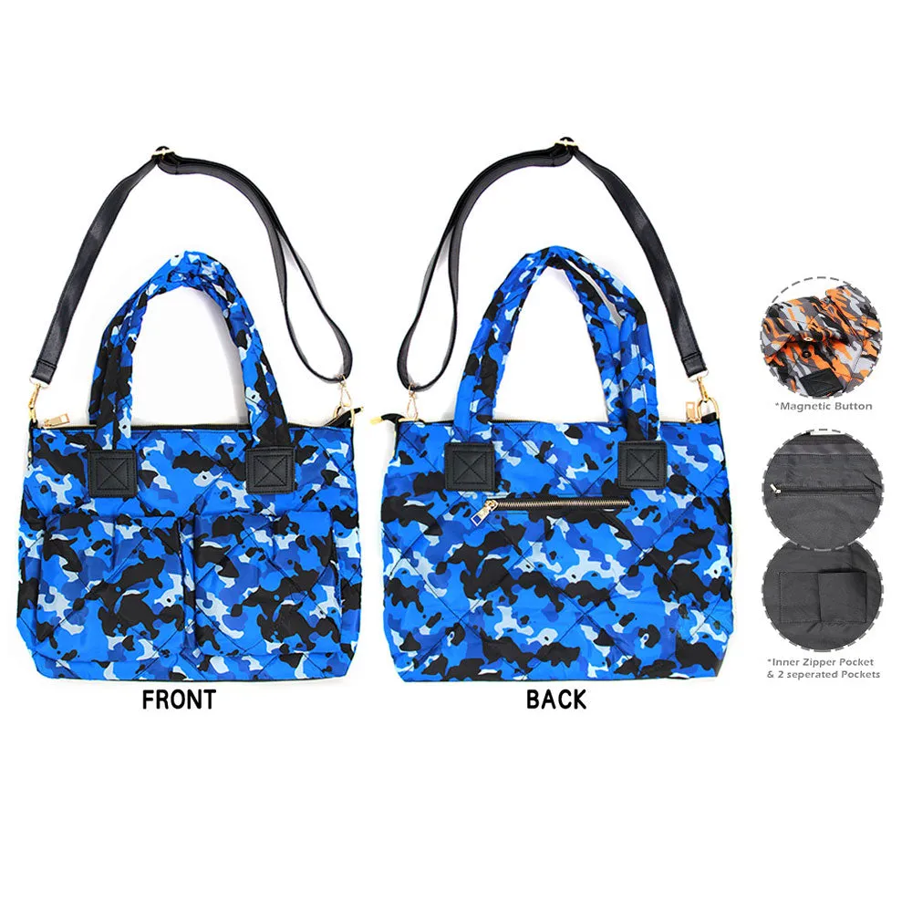 iLLASPARKZ Camo Puffer Tote Bag