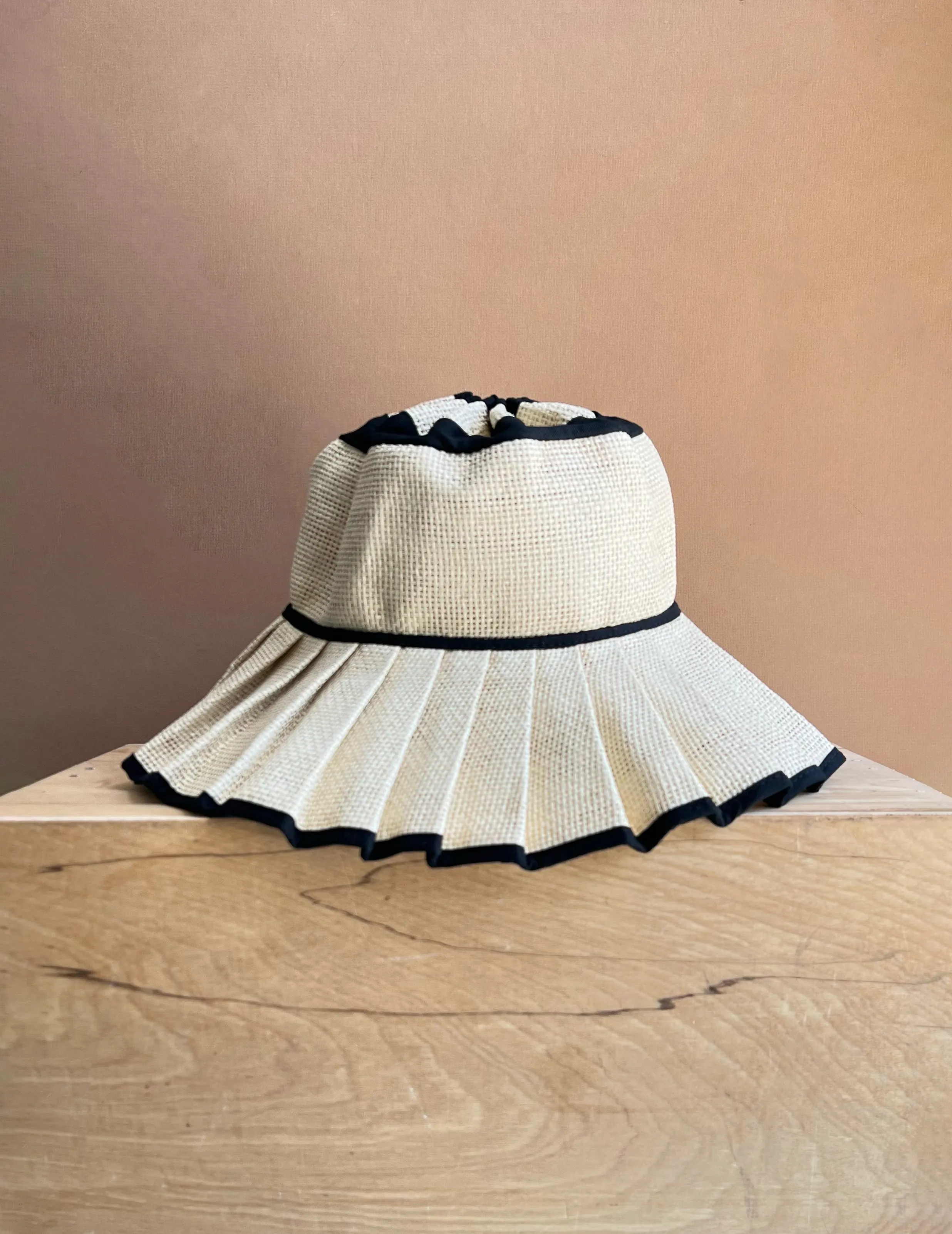 Maisie Foldable Pleated Straw Sunhat