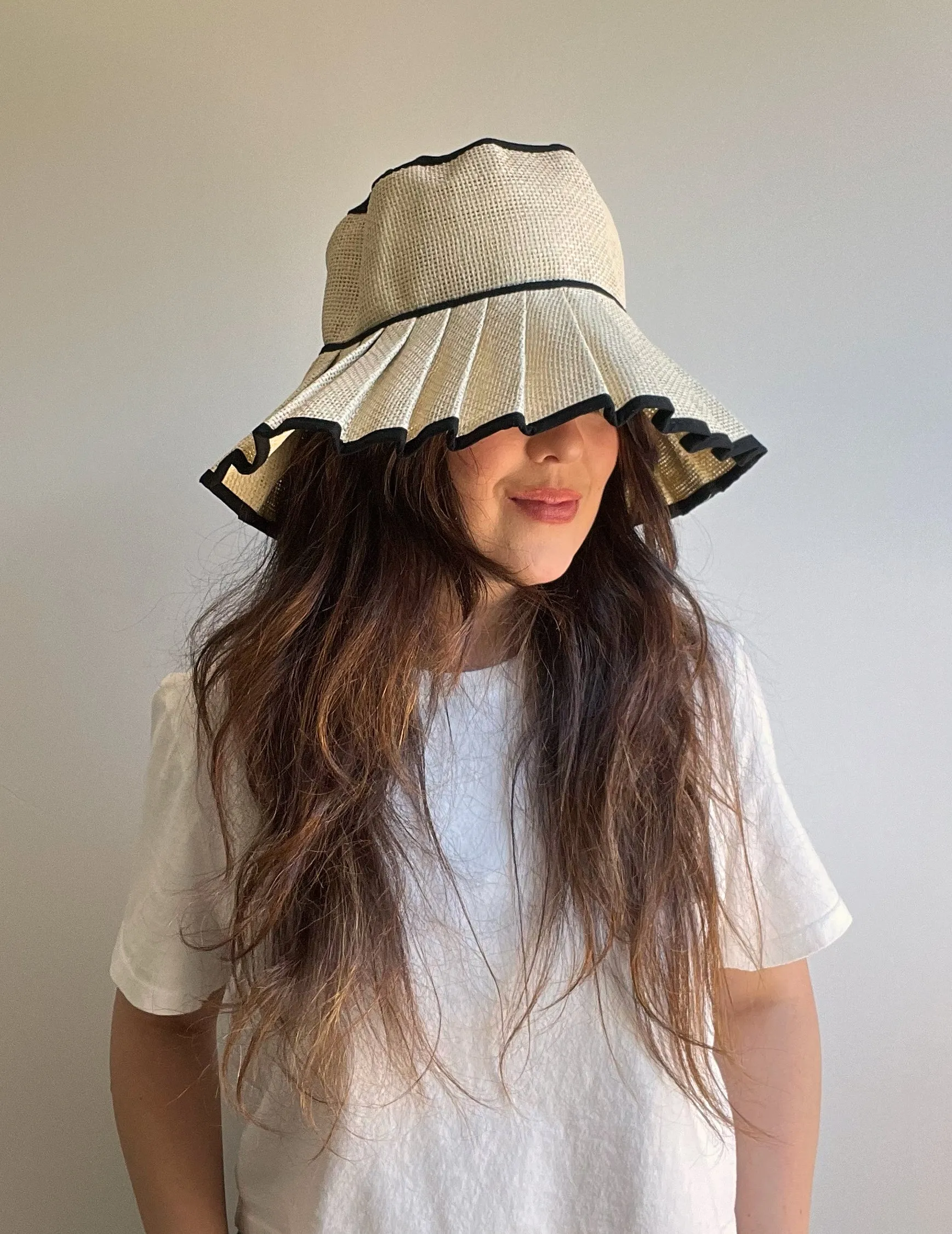 Maisie Foldable Pleated Straw Sunhat
