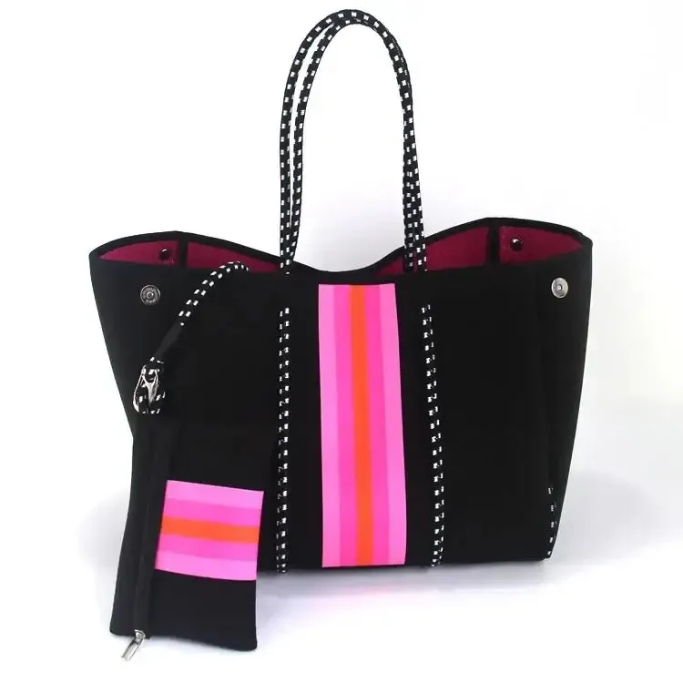 Neoprene Tote Bag  Womens Multipurpose Handbag with Matching Purse