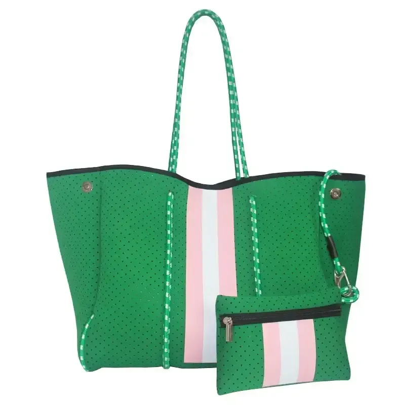 Neoprene Tote Bag  Womens Multipurpose Handbag with Matching Purse