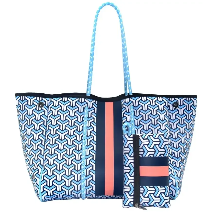 Neoprene Tote Bag  Womens Multipurpose Handbag with Matching Purse