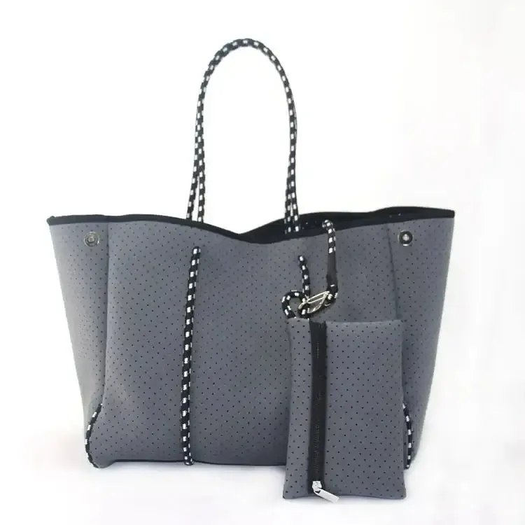 Neoprene Tote Bag  Womens Multipurpose Handbag with Matching Purse