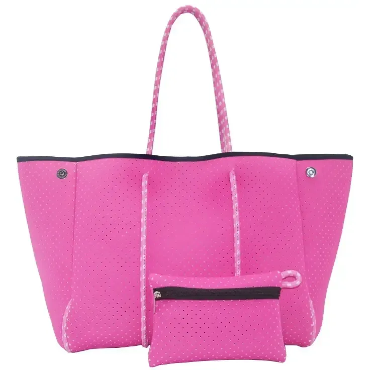 Neoprene Tote Bag  Womens Multipurpose Handbag with Matching Purse