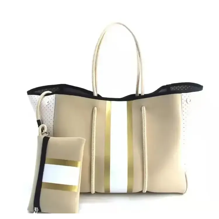 Neoprene Tote Bag  Womens Multipurpose Handbag with Matching Purse
