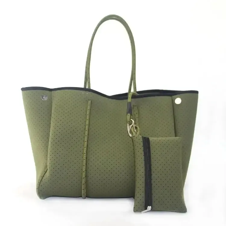 Neoprene Tote Bag  Womens Multipurpose Handbag with Matching Purse