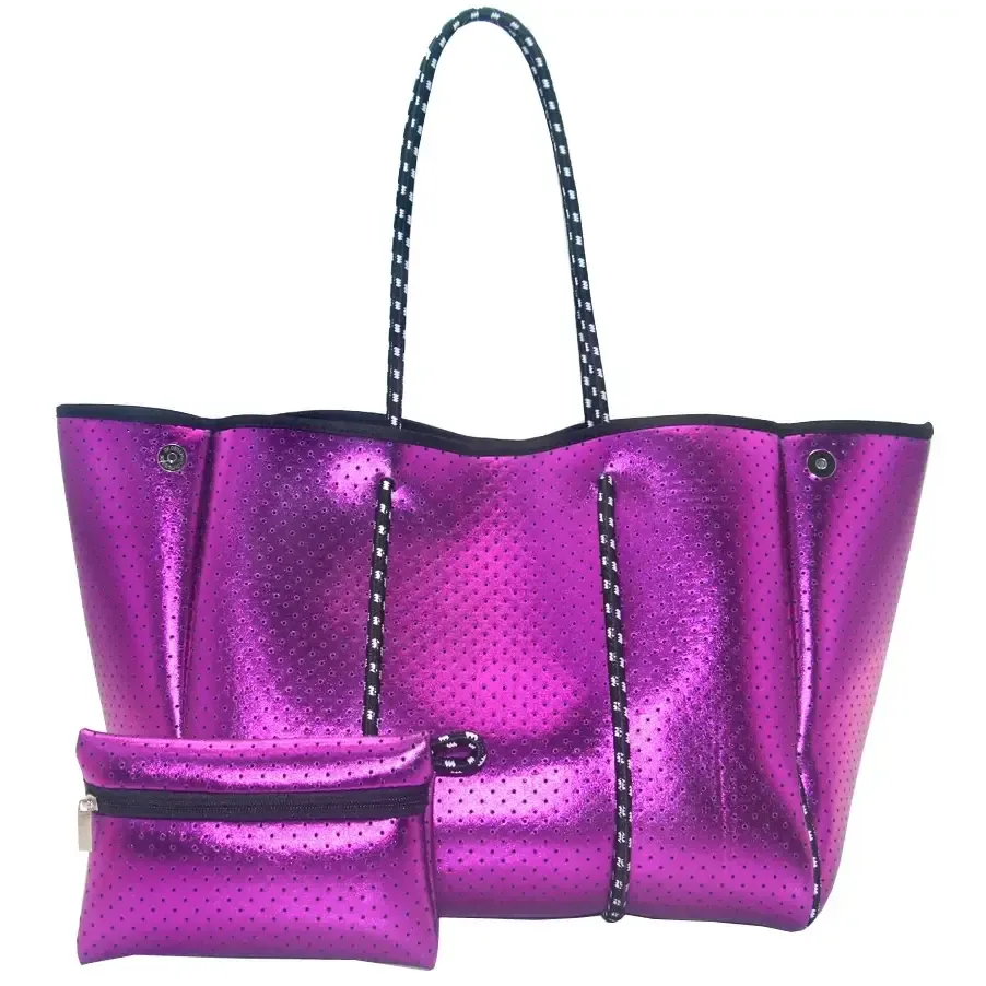 Neoprene Tote Bag  Womens Multipurpose Handbag with Matching Purse