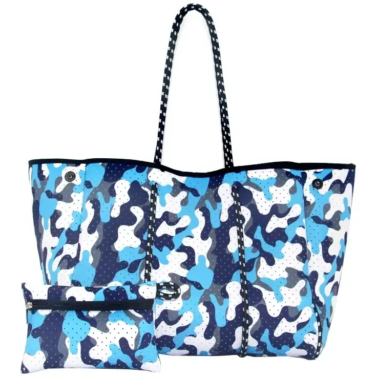 Neoprene Tote Bag  Womens Multipurpose Handbag with Matching Purse
