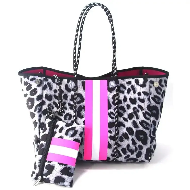 Neoprene Tote Bag  Womens Multipurpose Handbag with Matching Purse