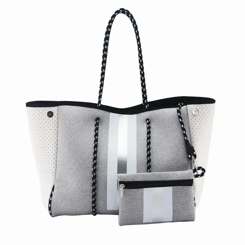 Neoprene Tote Bag  Womens Multipurpose Handbag with Matching Purse
