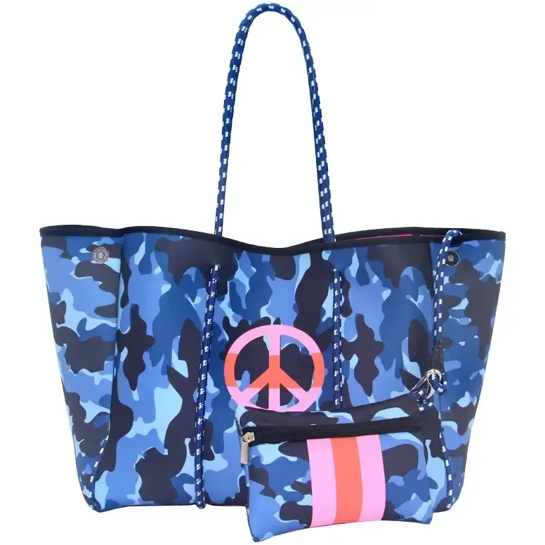 Neoprene Tote Bag  Womens Multipurpose Handbag with Matching Purse