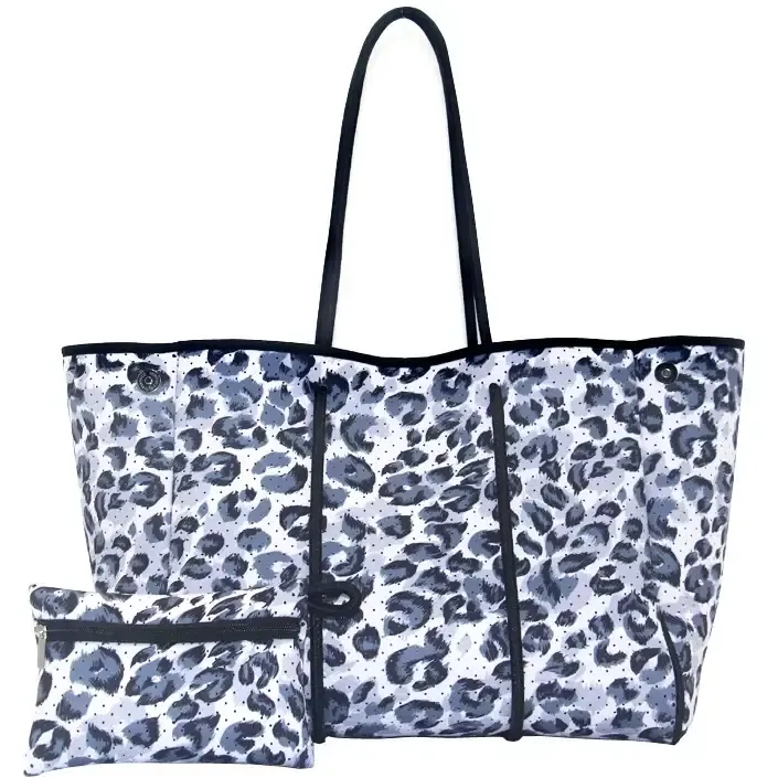 Neoprene Tote Bag  Womens Multipurpose Handbag with Matching Purse
