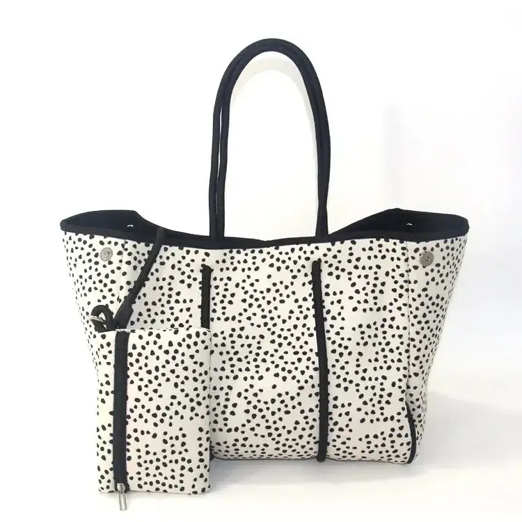 Neoprene Tote Bag  Womens Multipurpose Handbag with Matching Purse