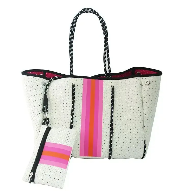 Neoprene Tote Bag  Womens Multipurpose Handbag with Matching Purse
