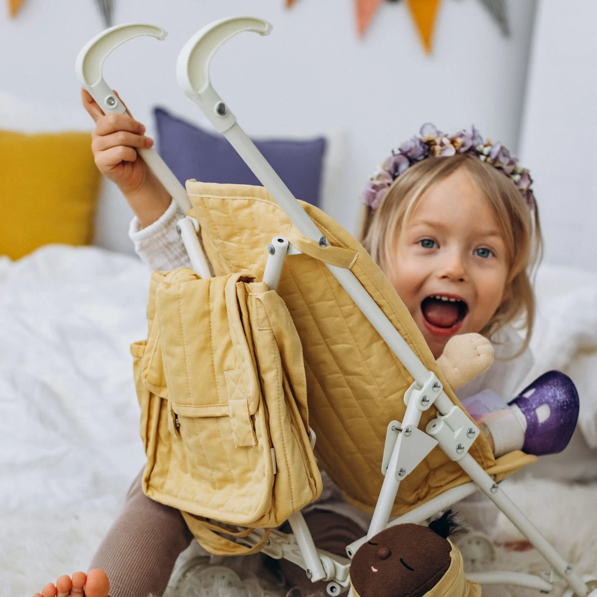 Olli Ella Sollie Stroller - Honey