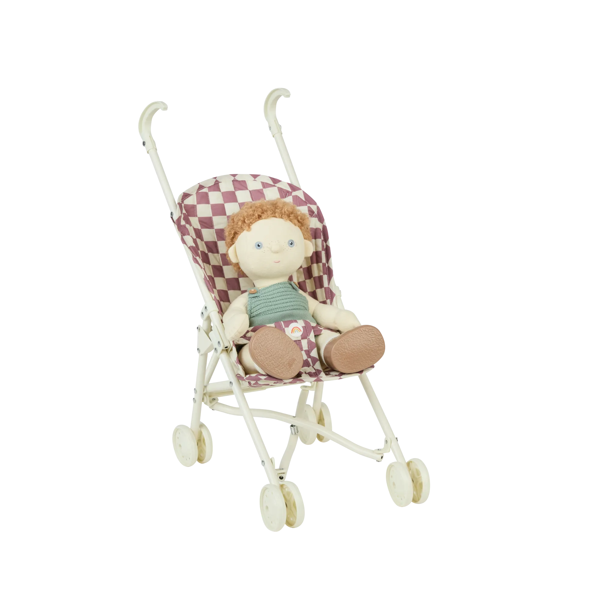 Olli Ella Sollie Stroller - Plum Check