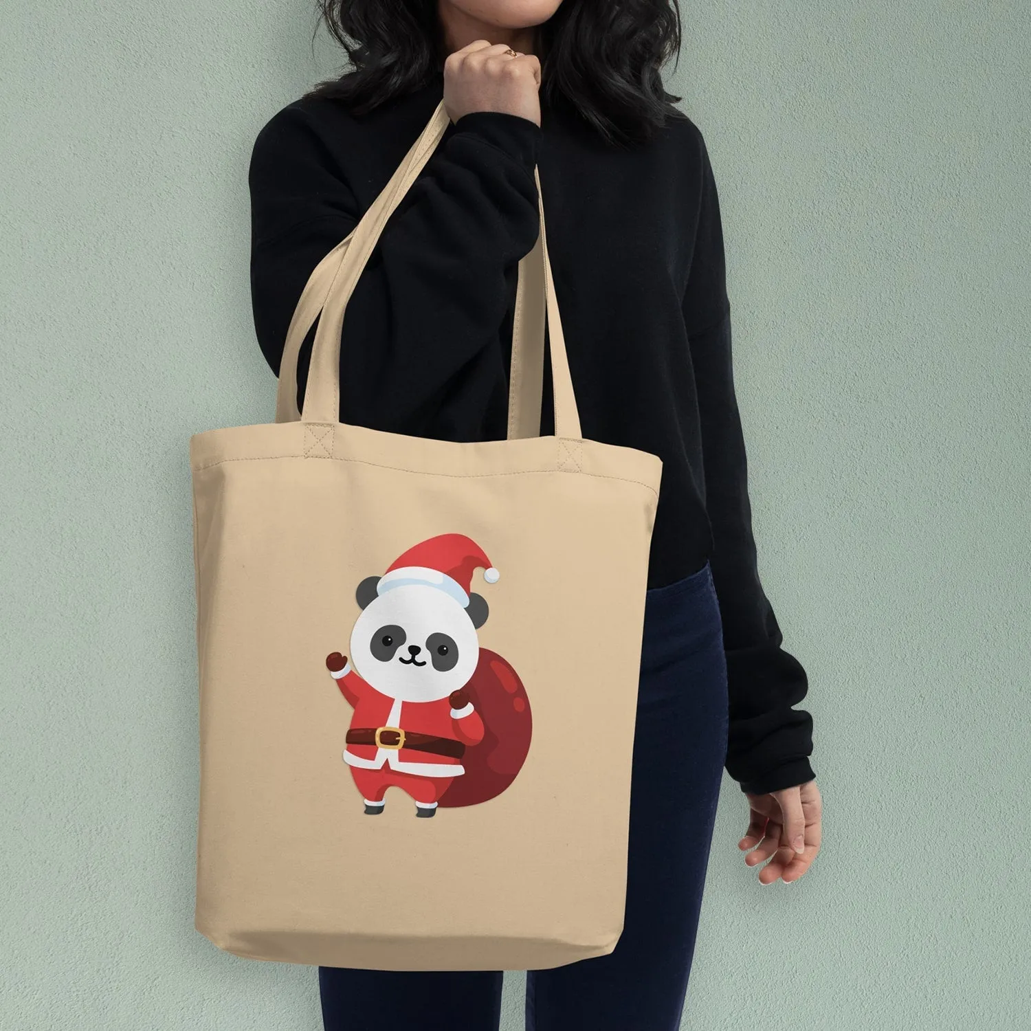 Panda Santa Tote Bag