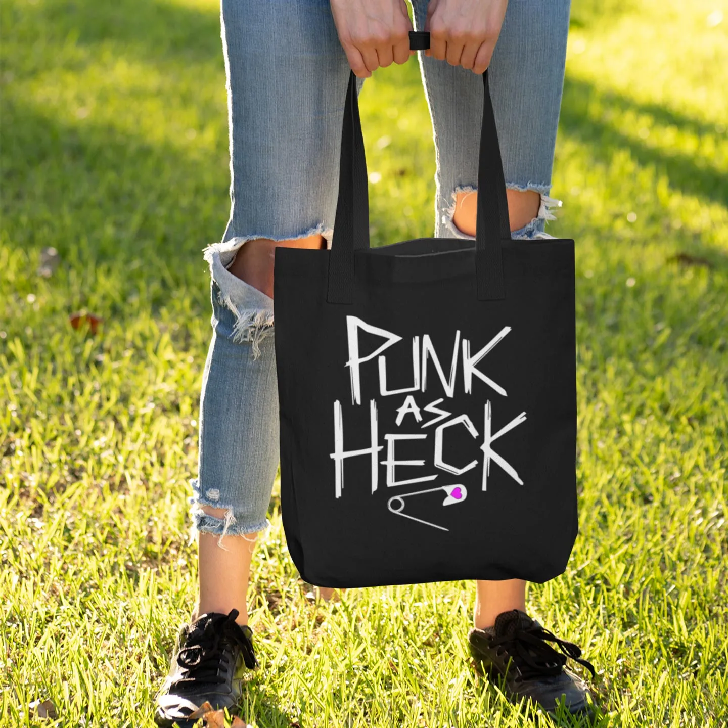 PUNK AS HECK - Open Safety Pin - Tote Bag