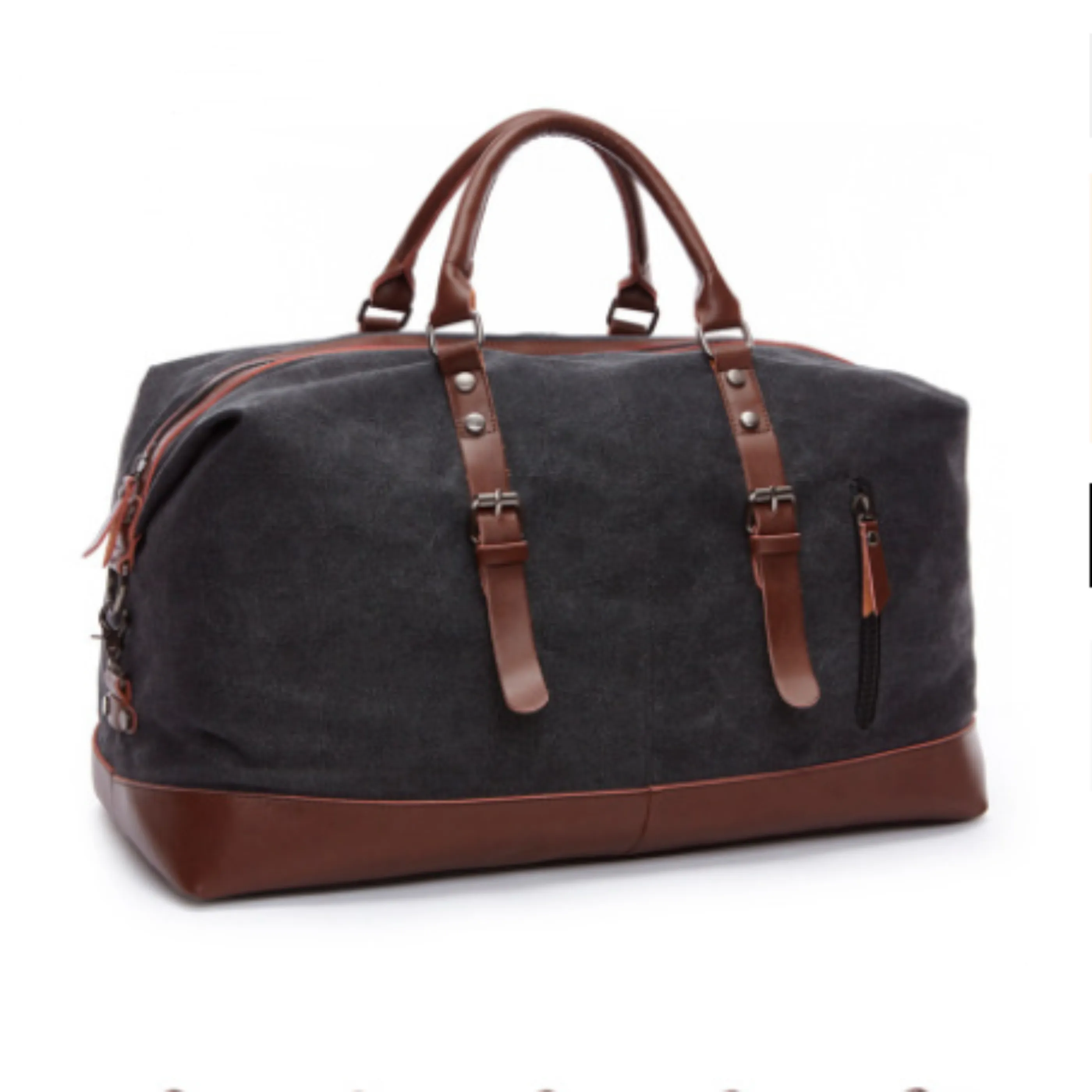 Retro canvas tote bag unisex travel bag  large capacity