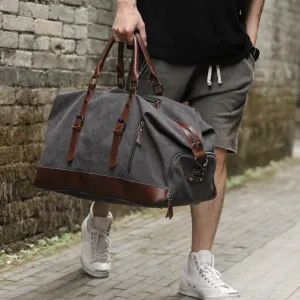 Retro canvas tote bag unisex travel bag  large capacity