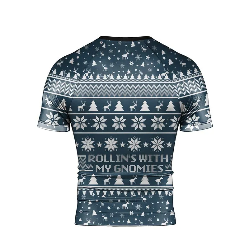 Rolling With Gnomies Men's Short Sleeve Rash Guard