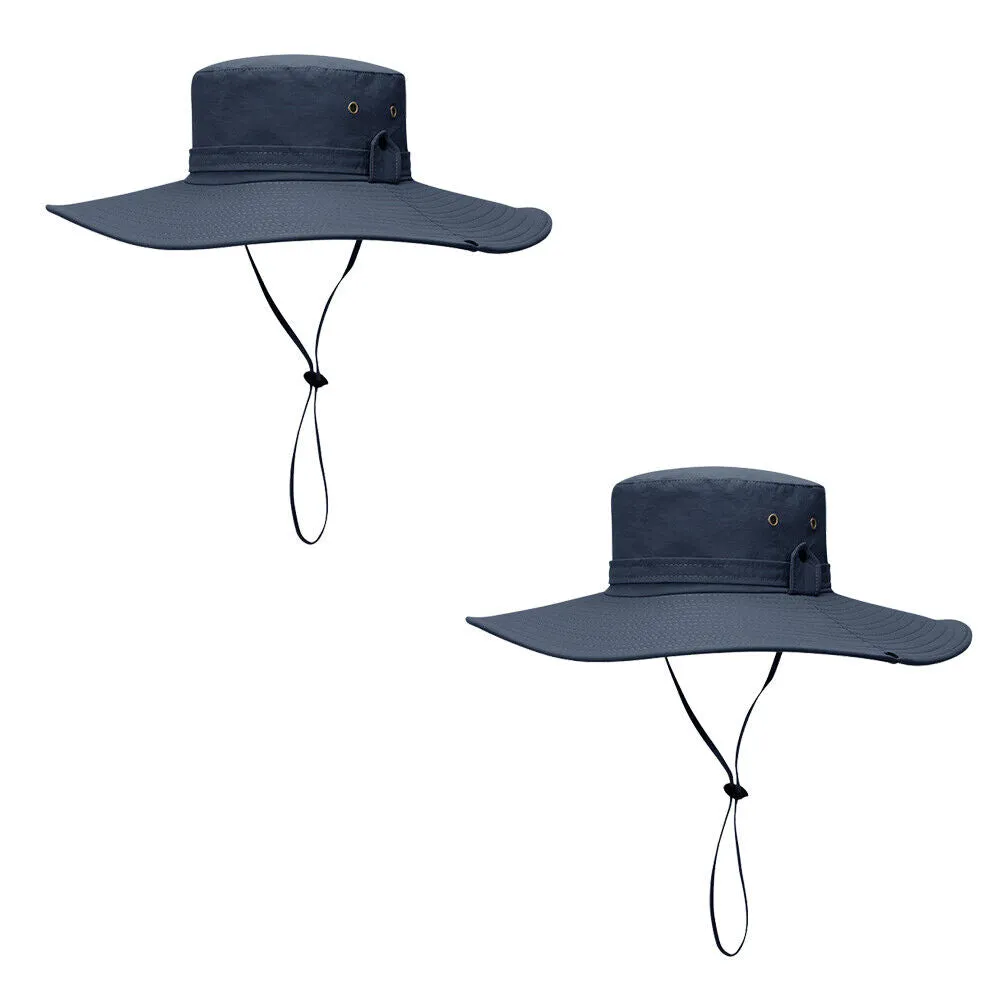 US 1-2 Pc Military Sun Block Outdoor Safari Cap Boonie Fishing Hiking Bucket Hat