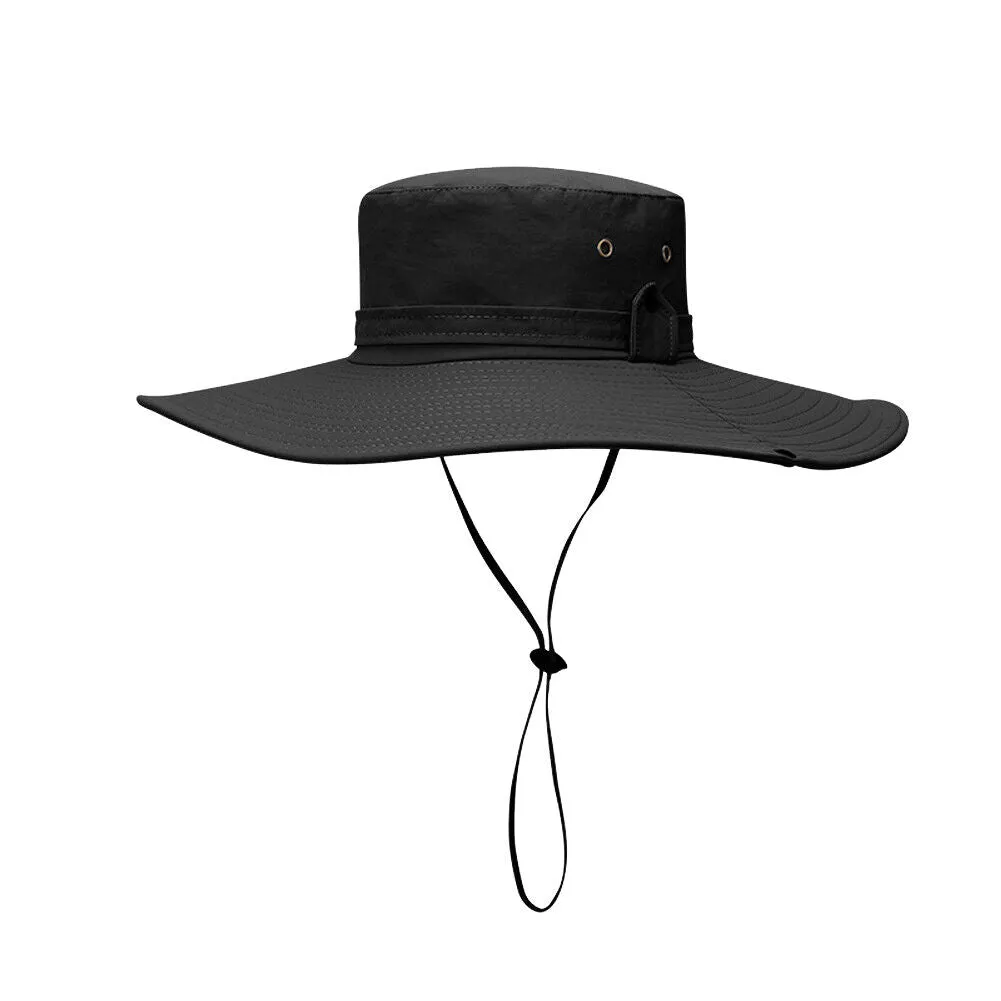 US 1-2 Pc Military Sun Block Outdoor Safari Cap Boonie Fishing Hiking Bucket Hat