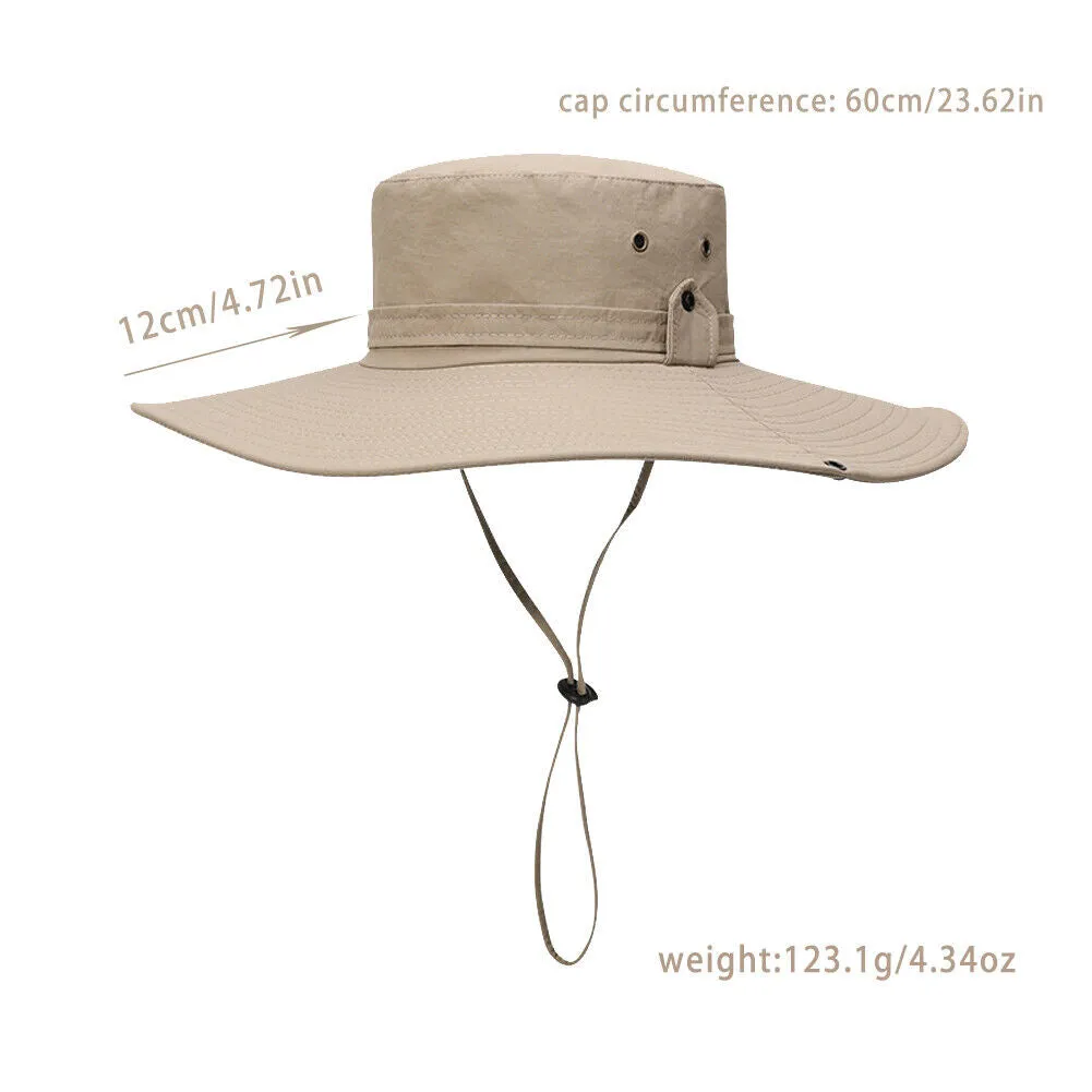US 1-2 Pc Military Sun Block Outdoor Safari Cap Boonie Fishing Hiking Bucket Hat