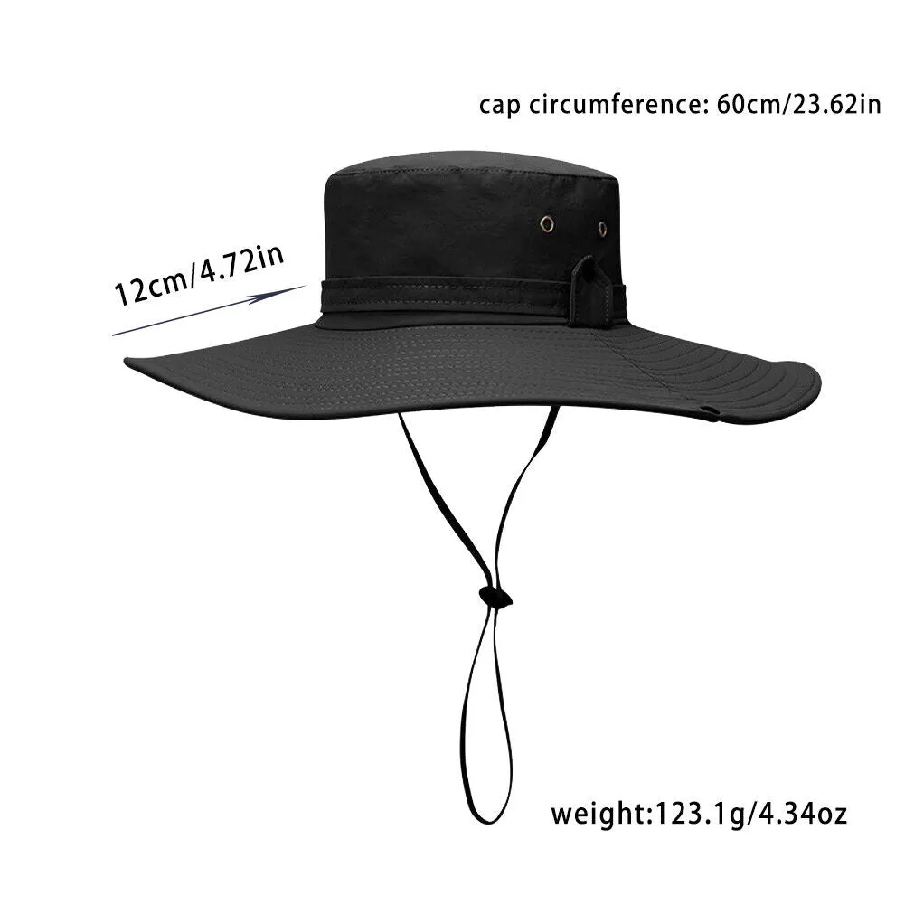 US 1-2 Pc Military Sun Block Outdoor Safari Cap Boonie Fishing Hiking Bucket Hat