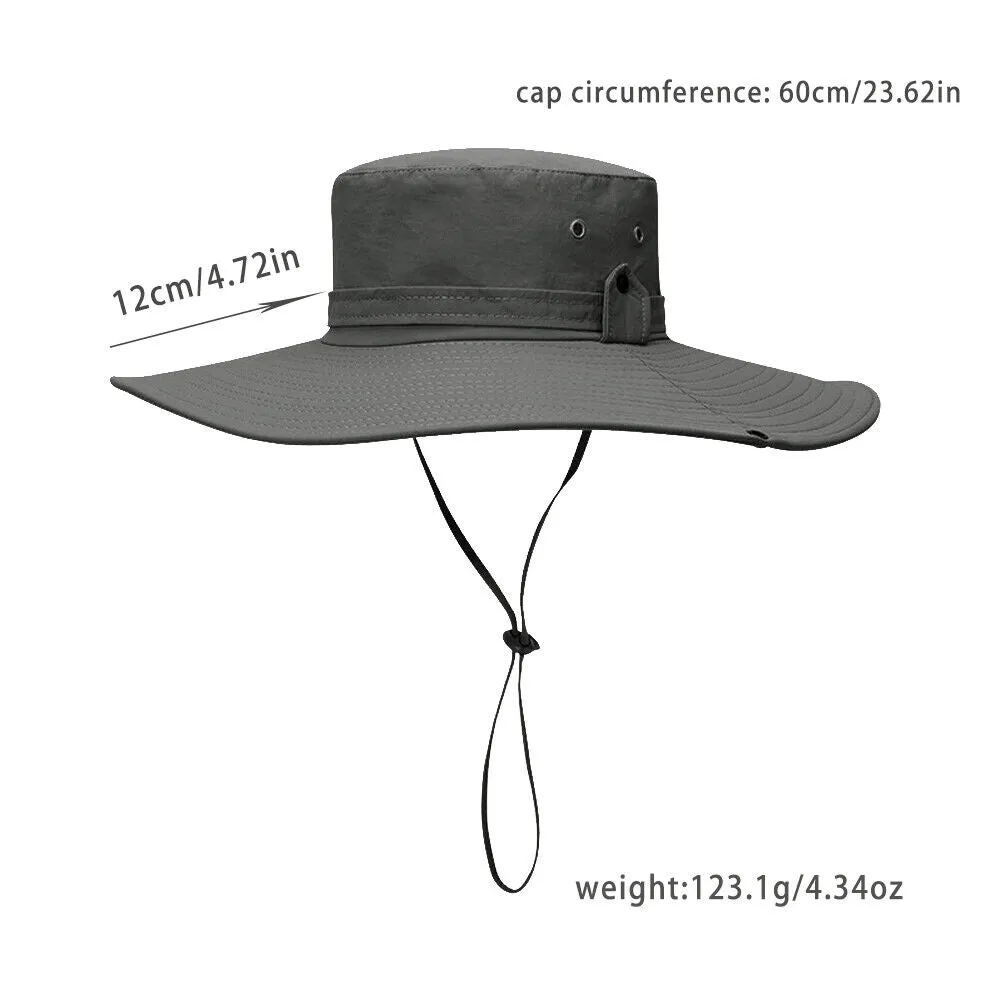 US 1-2 Pc Military Sun Block Outdoor Safari Cap Boonie Fishing Hiking Bucket Hat