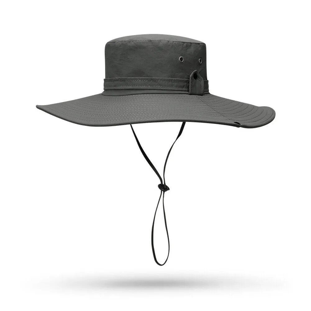 US 1-2 Pc Military Sun Block Outdoor Safari Cap Boonie Fishing Hiking Bucket Hat