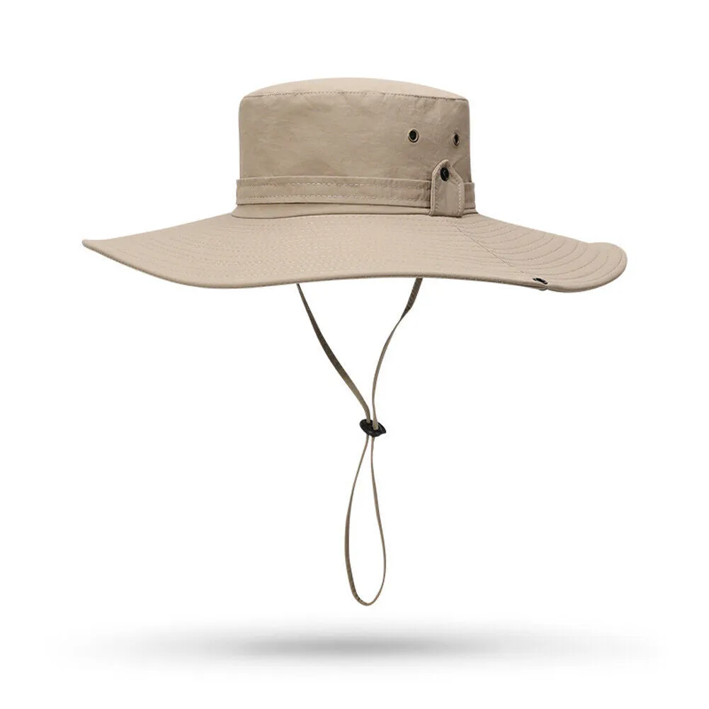 US 1-2 Pc Military Sun Block Outdoor Safari Cap Boonie Fishing Hiking Bucket Hat