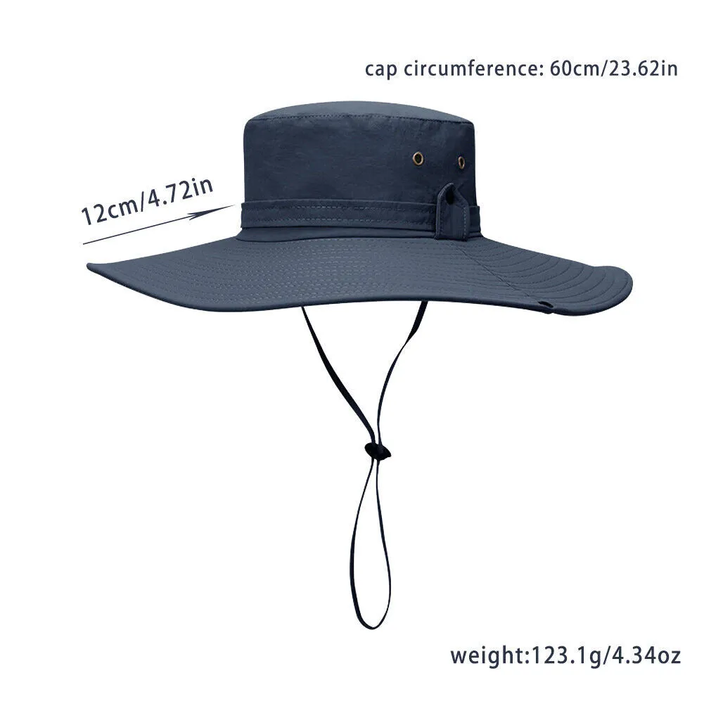 US 1-2 Pc Military Sun Block Outdoor Safari Cap Boonie Fishing Hiking Bucket Hat