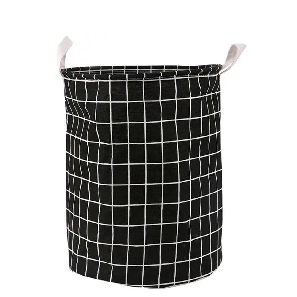 US 1-2 Pcs Large Foldable Laundry Hamper Dirty Clothes Basket Linen Storage Bag