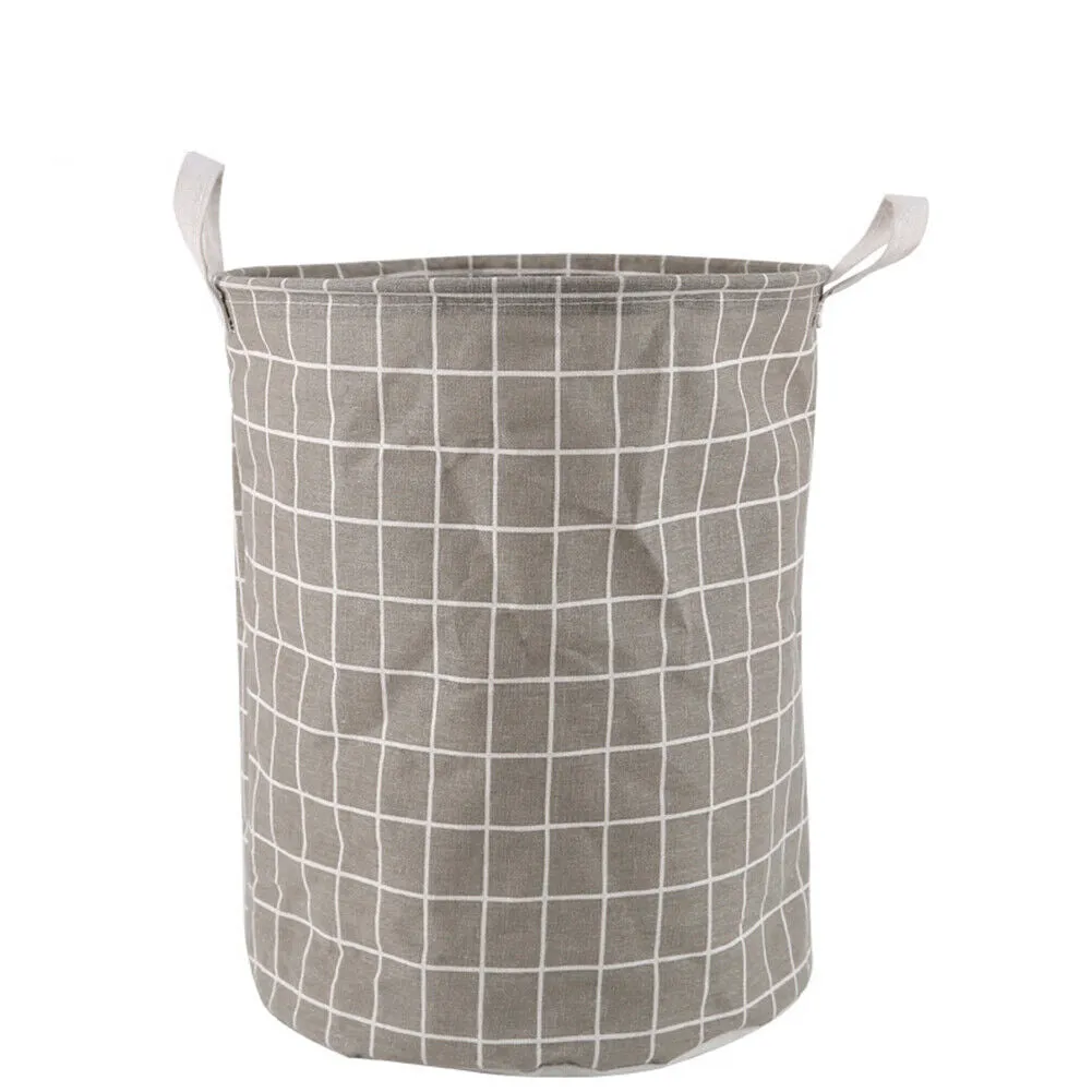 US 1-2 Pcs Large Foldable Laundry Hamper Dirty Clothes Basket Linen Storage Bag