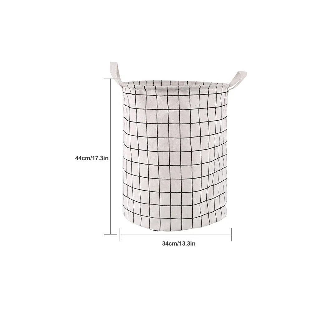 US 1-2 Pcs Large Foldable Laundry Hamper Dirty Clothes Basket Linen Storage Bag
