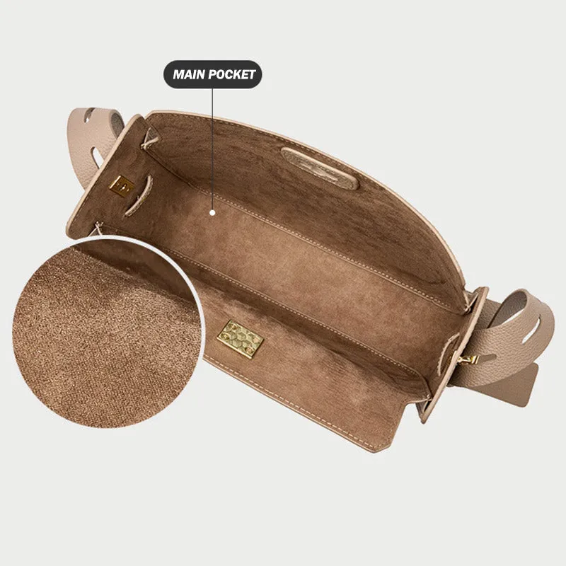 Women Fashion Minimalist Soft Cowhide Tote Shoulder Bag